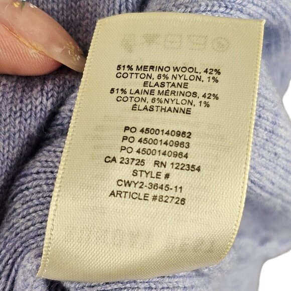 Sunday Best Aritzia Winston Light Purple Pastel Sweater Vest Cable Knit Sz M - Picture 8 of 9